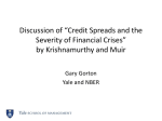 Discussion of “Credit Spreads and the Severity of Financial Crises”