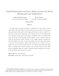 Capital Depreciation and Labor Shares Around the World: Measurement and Implications ∗