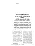 Forecasting Agriculturally Driven Global Environmental Change