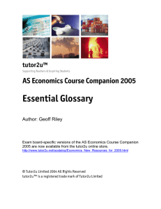 Essential Glossary  Author: Geoff Riley
