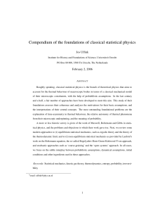 Compendium of the foundations of classical statistical physics