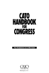 CATO HANDBOOK CONGRESS FOR