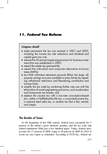 11. Federal Tax Reform