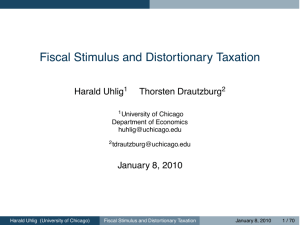 Fiscal Stimulus and Distortionary Taxation Harald Uhlig Thorsten Drautzburg January 8, 2010