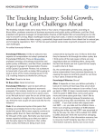 The Trucking Industry: Solid Growth, but Large Cost Challenges Ahead