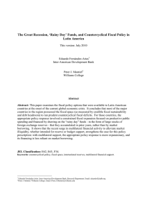 The Great Recession, ‘Rainy Day’ Funds, and Countercyclical Fiscal Policy... Latin America