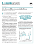 S Economic SYNOPSES U.S. Historical Experience with Deflation