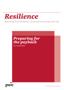 Resilience Preparing for the payback