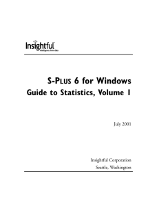 Guide to Statistics Vol I (pdf)