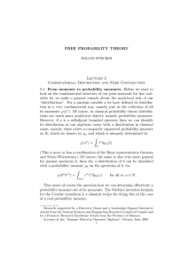 Combinatorial Description and Free Convolution