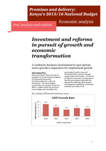 Investment and reforms in pursuit of growth and economic transformation