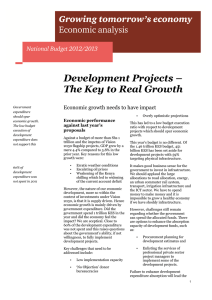 Development Projects – The Key to Real Growth Economic performance