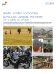 Asian Frontier Economies Burma, Laos, Cambodia, and Vietnam: Same same, but different