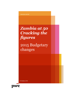 Zambia at 50 Cracking the figures 2015 Budgetary