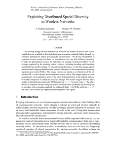 Exploiting Distributed Spatial Diversity in Wireless Networks