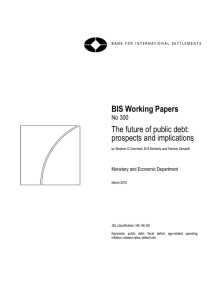 BIS Working Papers The future of public debt: prospects and implications No 300
