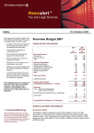 Overview Budget 2007