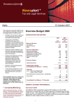 Overview Budget 2008