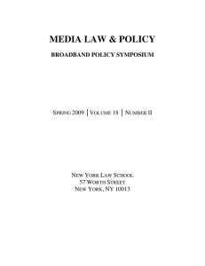 MEDIA LAW &amp; POLICY  V 