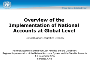 Overview of the Implementation of National Accounts at Global Level