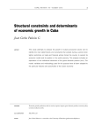 Structural constraints and determinants of economic growth in Cuba