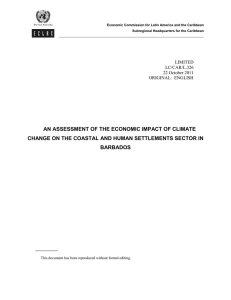 AN ASSESSMENT OF THE ECONOMIC IMPACT OF CLIMATE BARBADOS