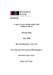 DP2008/08 A macro stress testing model with feedback effects Mizuho Kida