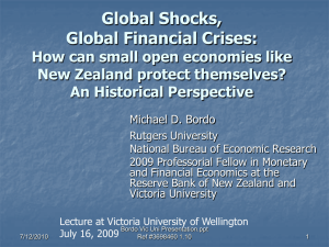 Global Shocks, Global Financial Crises: How can small open economies like