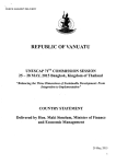 REPUBLIC OF VANUATU UNESCAP 71 COMMISSION SESSION