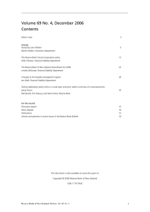 Volume 69 No. 4, December 2006 Contents