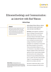 Ethnomethodology and Communication: an interview with Rod Watson
