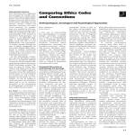 COMPARING ETHICS CODES AND CONVENTIONS (Anthropology News 2009)