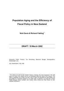 Population Aging and the Efficiency of Fiscal Policy in New Zealand