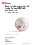 Economic fundamentals do matter for the NZD/AUD exchange rate occasional paper