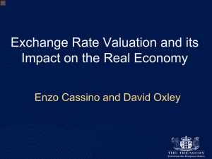 Exchange Rate Valuation and its Impact on the Real Economy