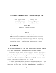 Model for Analysis and Simulations (MAS)