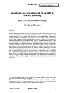 Exchange rate valuation and its impact on the real economy