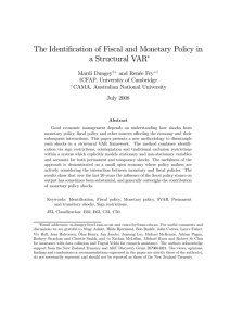 The Identification of Fiscal and Monetary Policy in a Structural VAR