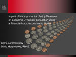 Impact of Macroprudential Policy Measures on Economic Dynamics: Simulation Using