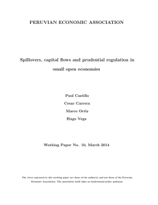 PERUVIAN ECONOMIC ASSOCIATION Spillovers, capital flows and prudential regulation in