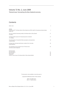 Volume 72 No. 2, June 2009 Contents