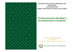 Workshop on Macroeconomic Modelling in Asia  and the Pacific 8‐11 December 2015 Bangkok, United Nations Conference Centre (UNCC)