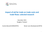 Impact of aid for trade on trade costs and December 2015