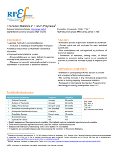 E F conomic Statistics in rench Polynesia