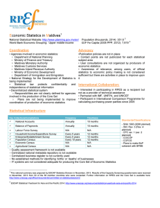 E M conomic Statistics in aldives