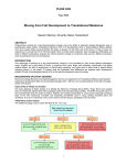 Moving from Full Development to Translational Medicine