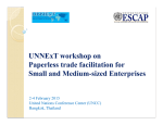 UNNExT workshop on Paperless trade facilitation for Small and Medium-sized Enterprises