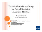 Technical Advisory Group on Social Statistics Inception Meeting Bangkok, Thailand