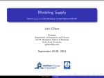 Modeling Supply John Gilbert