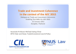 Trade and Investment Coherence in the context of the AEC 2015
